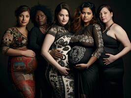 Celebrating the beauty of diverse body shapes and sizes AI Generative photo