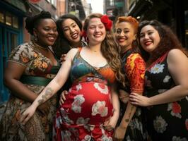 Celebrating the beauty of diverse body shapes and sizes AI Generative photo