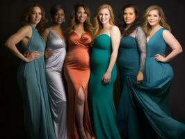 Celebrating the beauty of diverse body shapes and sizes AI Generative photo