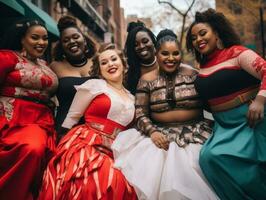 Celebrating the beauty of diverse body shapes and sizes AI Generative photo