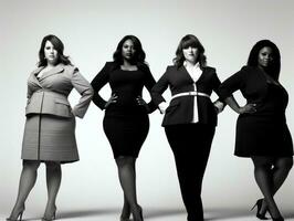 Celebrating the beauty of diverse body shapes and sizes AI Generative photo