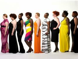 Celebrating the beauty of diverse body shapes and sizes AI Generative photo