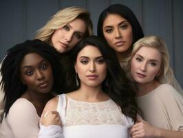 Celebrating the beauty of diverse body shapes and sizes AI Generative photo