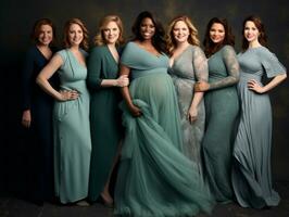 Celebrating the beauty of diverse body shapes and sizes AI Generative photo