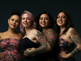 Celebrating the beauty of diverse body shapes and sizes AI Generative photo