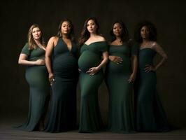 Celebrating the beauty of diverse body shapes and sizes AI Generative photo