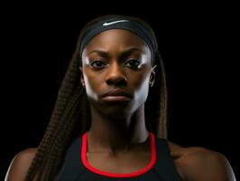 Dynamic Photograph of Female athlete AI Generative photo