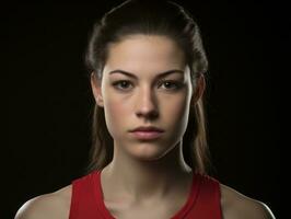 Dynamic Photograph of Female athlete AI Generative photo