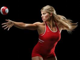 Dynamic Photograph of Female athlete AI Generative photo