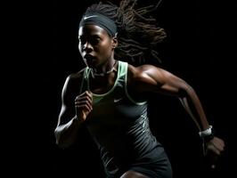 Dynamic Photograph of Female athlete AI Generative photo