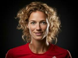 Dynamic Photograph of Female athlete AI Generative photo