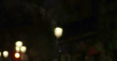 Firecracker bursting in night street video