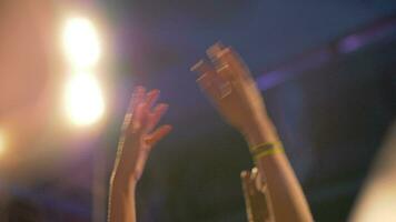 Slow motion shot of hands clapping video