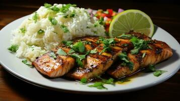 Mahi-mahi. Firm, white fish with a slightly sweet and mild flavor photo