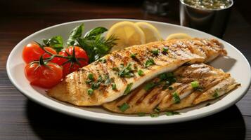 Tilapia. Mild, white fish that's versatile and easy to cook photo