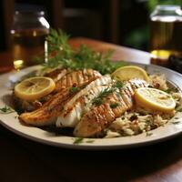 Tilapia. Mild, white fish that's versatile and easy to cook photo