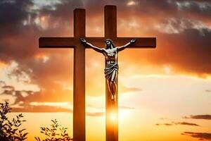the cross is the symbol of the person. AI-Generated photo