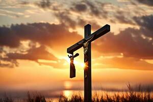 the cross is the symbol of the resurrection of person. AI-Generated photo