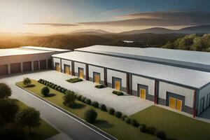 an artist's impression of the new warehouse building. AI-Generated photo
