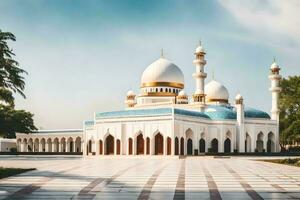 the white mosque in abu dhabi. AI-Generated photo