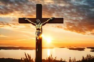 the cross is the symbol of the person. AI-Generated photo
