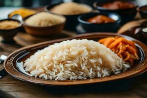 el mejor arroz platos en India. generado por ai foto