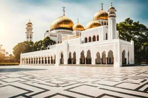 the beautiful mosque in malaysia. AI-Generated photo