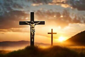 the cross is the most important symbol of the christian faith. AI-Generated photo