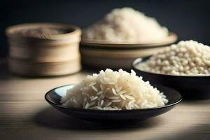 white rice in a bowl. AI-Generated photo