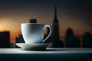 coffee cup, city, cityscape, cityscape, cityscape, cityscape, city. AI-Generated photo