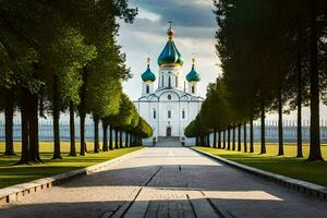 the church of the holy cross in kazan. AI-Generated photo