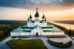 the church of the holy cross in the russian city of krasnodar. AI-Generated photo