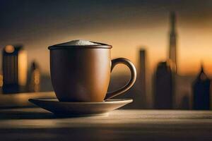 coffee, the city, coffee, the city, the city, the city, the city. AI-Generated photo