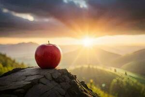 the apple is a symbol of the apple of discord. AI-Generated photo