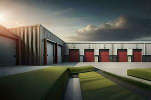 the new warehouse building at the port of london. AI-Generated photo