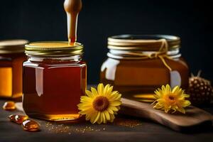 honey is a natural remedy for many health problems. AI-Generated photo