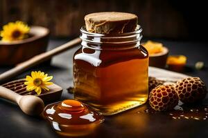 miel es un natural remedio para muchos salud problemas. generado por ai foto
