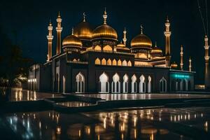the grand mosque of abu dhabi. AI-Generated photo