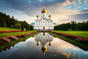 el kremlin catedral en Rusia. generado por ai foto