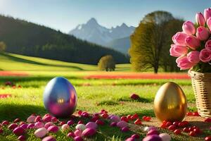 the easter egg hunt is a tradition that dates back to the ancient greek and roman. AI-Generated photo