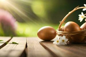 el Pascua de Resurrección huevo caza. generado por ai foto