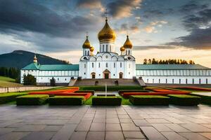 the cathedral of the holy cross in kazan, russia. AI-Generated photo