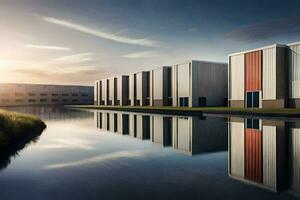 the new factory building at the danish company's new site in the uk. AI-Generated photo