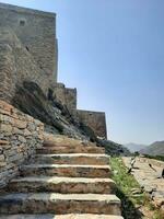 Al Bahah, Saudi Arabia, Sep 2023 - Beautiful daytime view of the historical ruins of Thee Ain Zee Ain or Dhee Ain  Ancient Village in Al Bahah, Saudi Arabia. photo