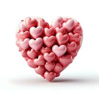 valentine day heart element love happy celebration pink template generative Ai. photo