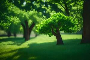 photo wallpaper the grass, trees, grass, trees, green, trees, green grass, trees. AI-Generated