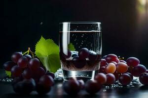photo wallpaper water, the glass, grapes, the glass, water, the glass, water,. AI-Generated