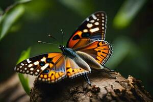 mariposa, el bosque, el verde, el mariposa, el bosque, el verde,. generado por ai foto