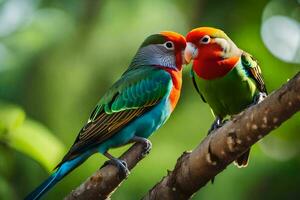 lovebirds, lovebirds, lovebirds, lovebirds, lovebirds, lovebirds, love. AI-Generated photo