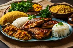 brasileño comida - brasileño comida - brasileño comida - brasileño alimento. generado por ai foto